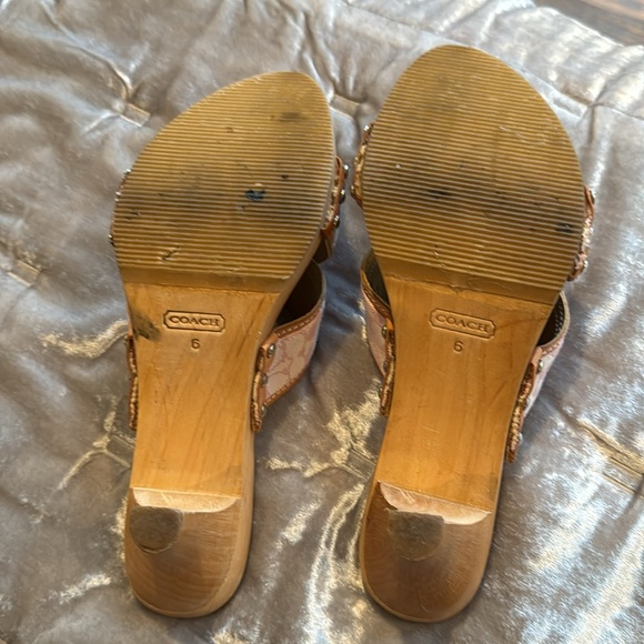 Coach wooden sole kitten heels - Picture 4 of 5
